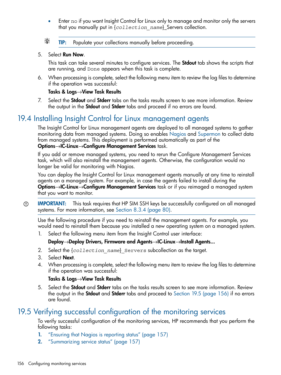 HP Insight Control Software for Linux User Manual | Page 156 / 273