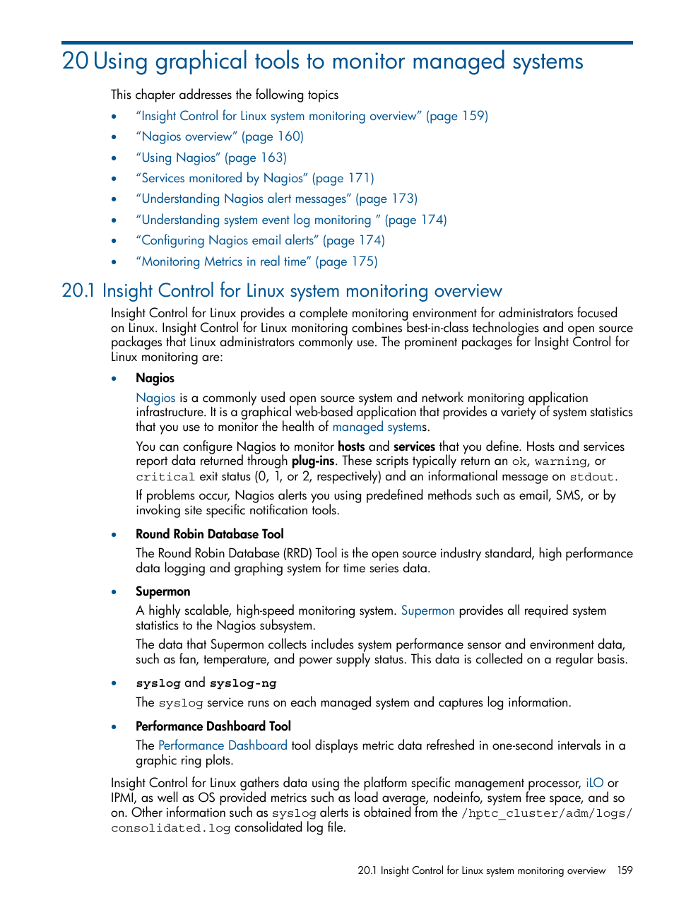 HP Insight Control Software for Linux User Manual | Page 159 / 273