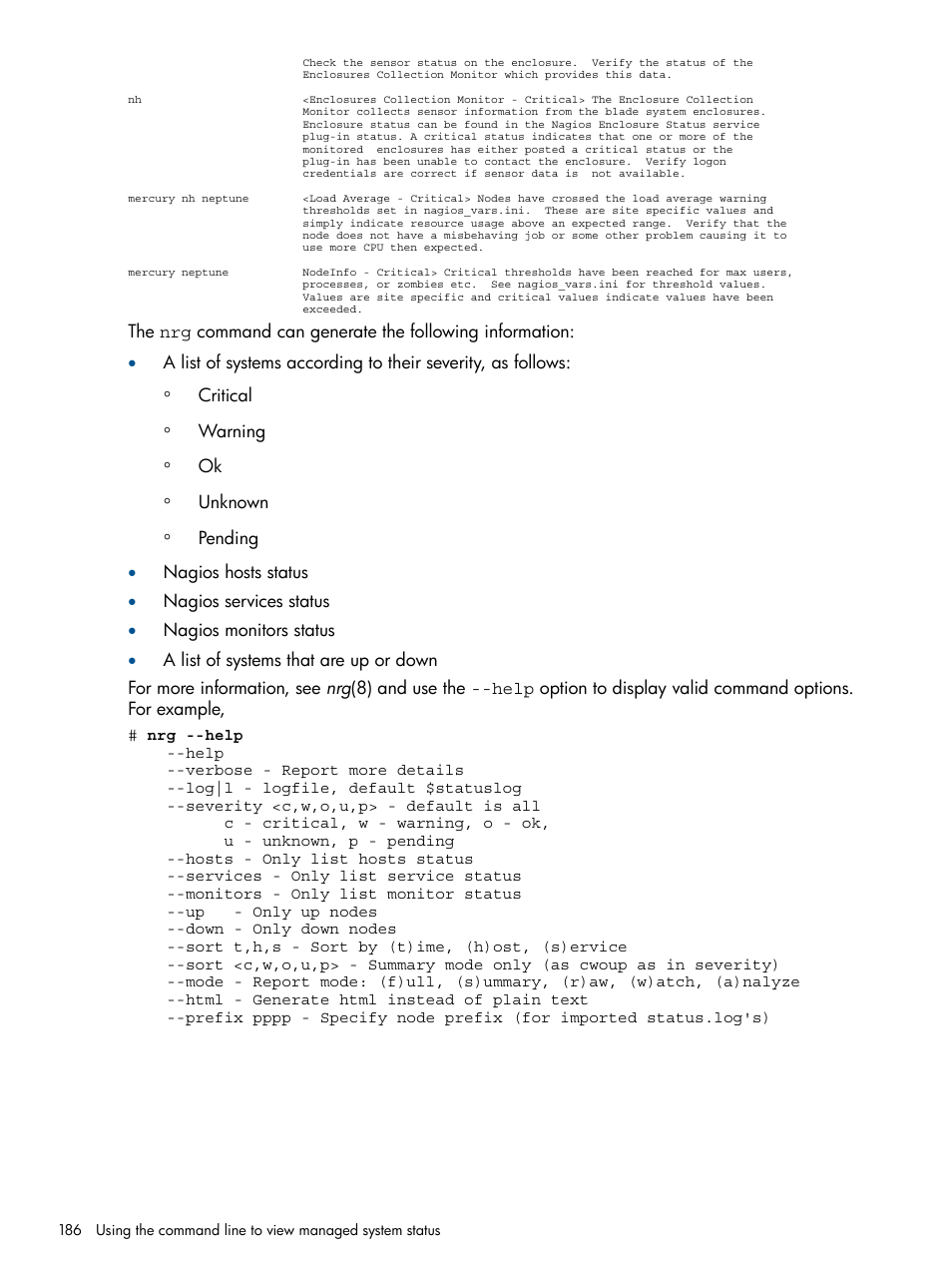 HP Insight Control Software for Linux User Manual | Page 186 / 273