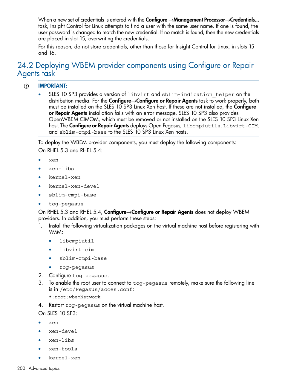 HP Insight Control Software for Linux User Manual | Page 200 / 273