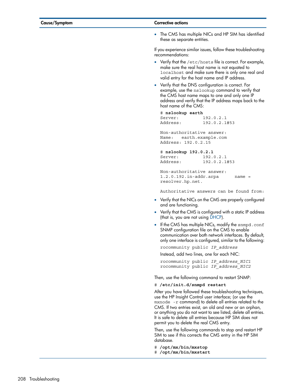 HP Insight Control Software for Linux User Manual | Page 208 / 273