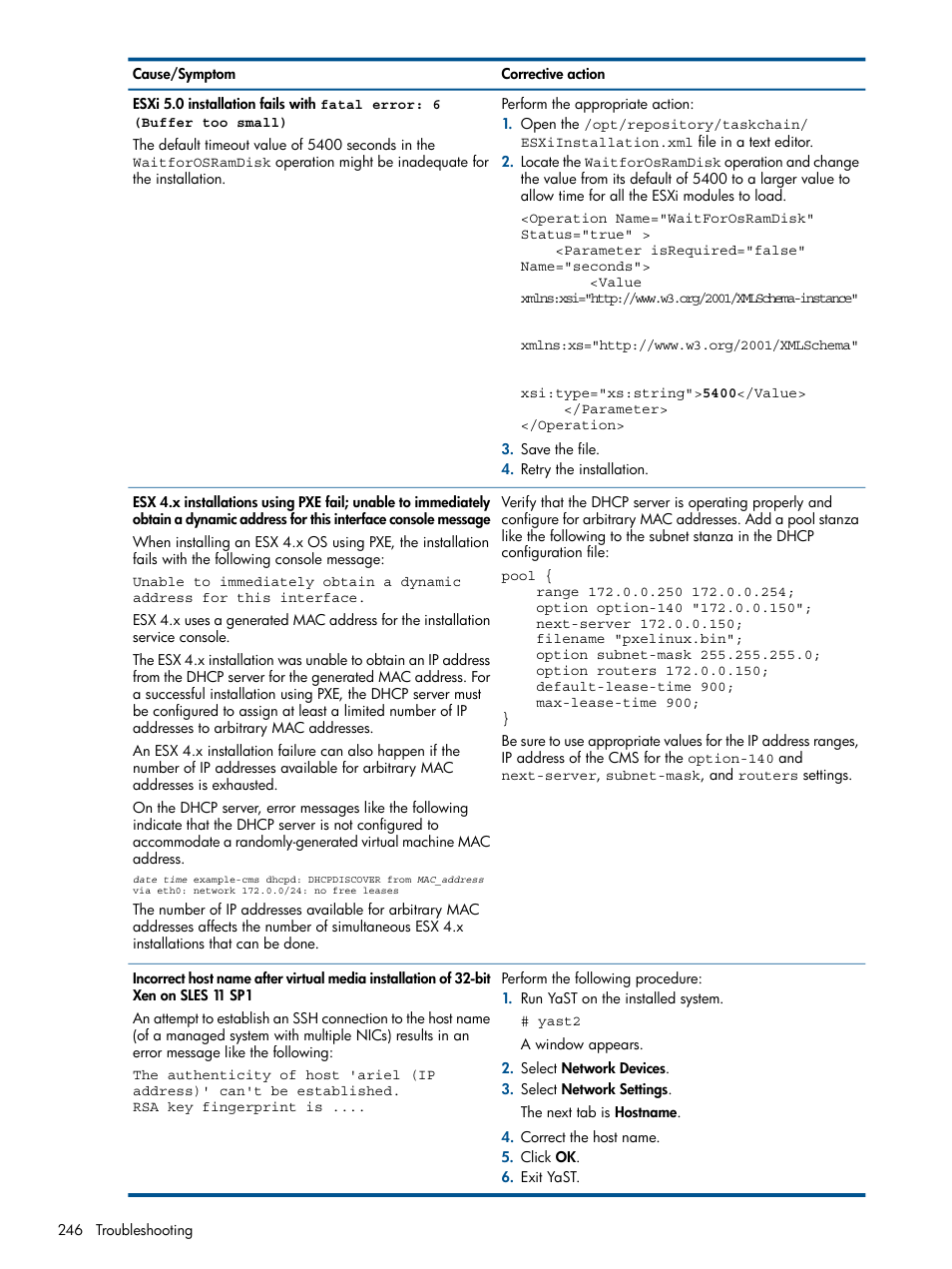 HP Insight Control Software for Linux User Manual | Page 246 / 273