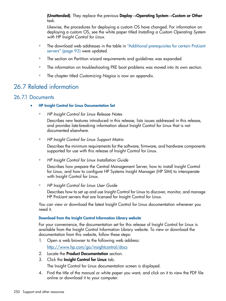 7 related information, 1 documents | HP Insight Control Software for Linux User Manual | Page 250 / 273