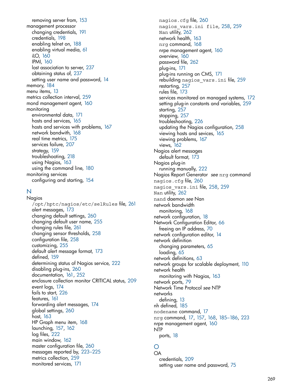 HP Insight Control Software for Linux User Manual | Page 269 / 273