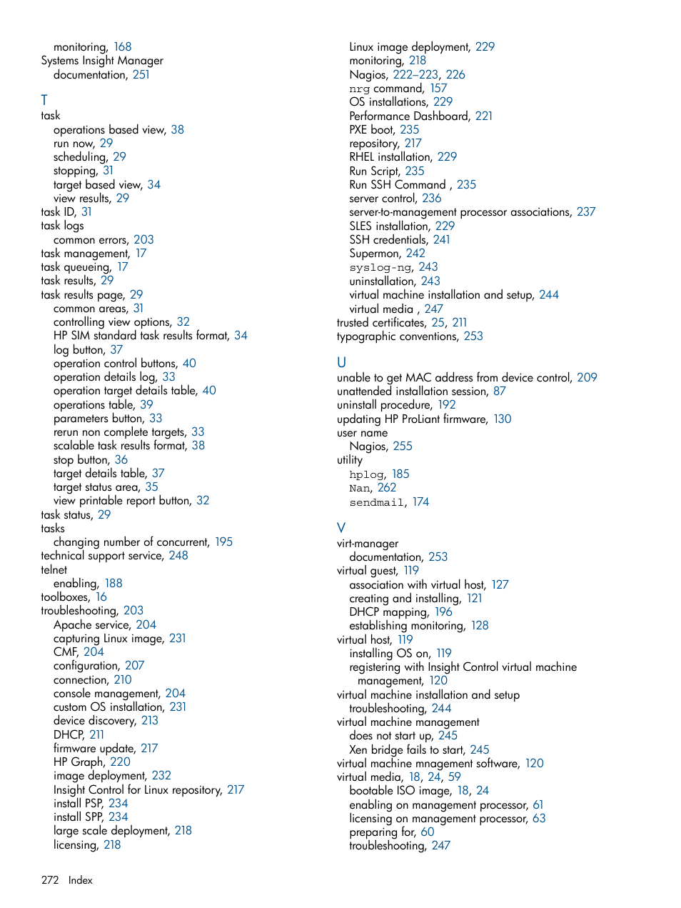 HP Insight Control Software for Linux User Manual | Page 272 / 273