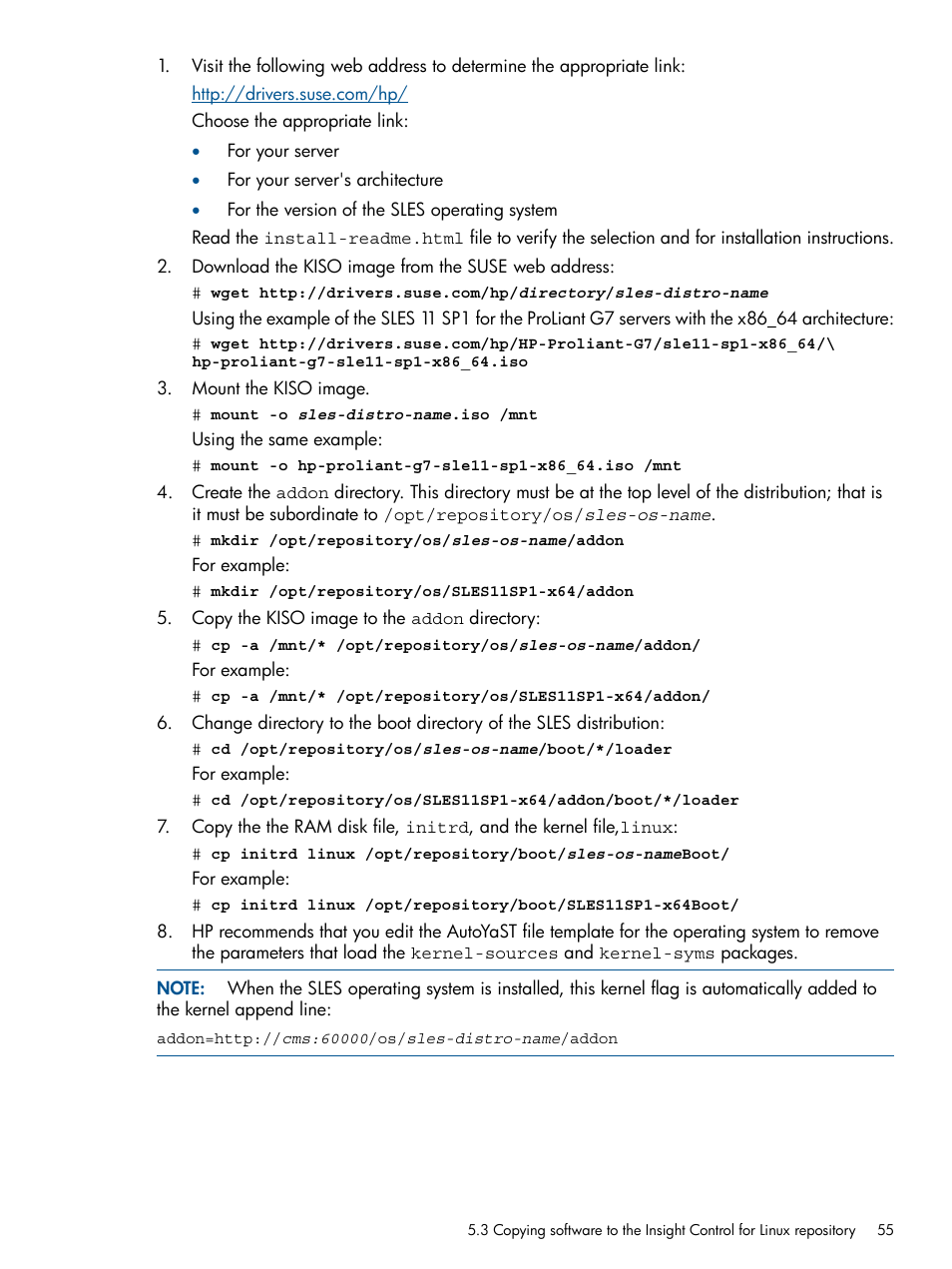 HP Insight Control Software for Linux User Manual | Page 55 / 273