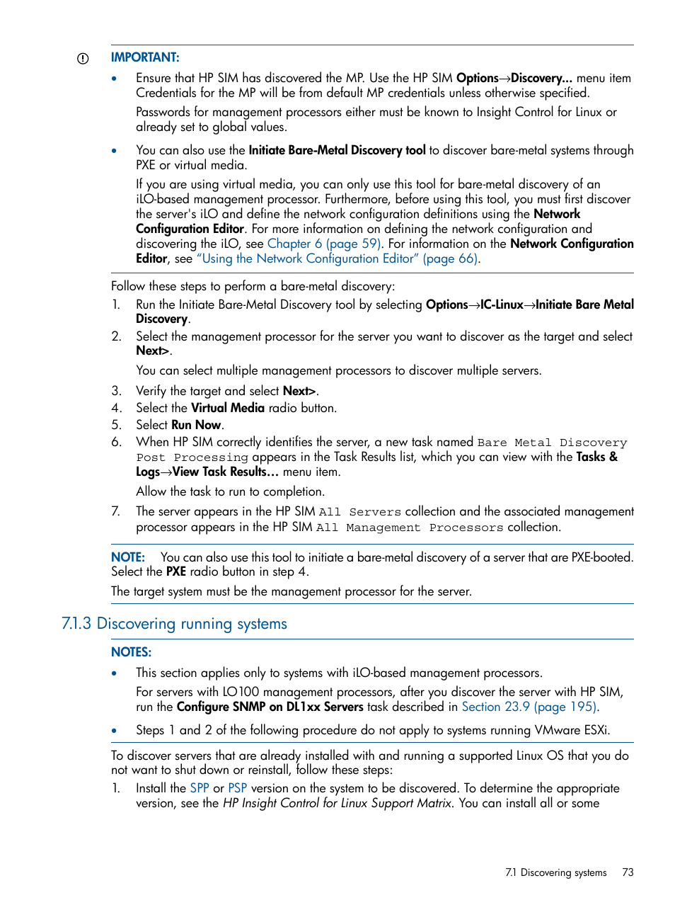 3 discovering running systems | HP Insight Control Software for Linux User Manual | Page 73 / 273