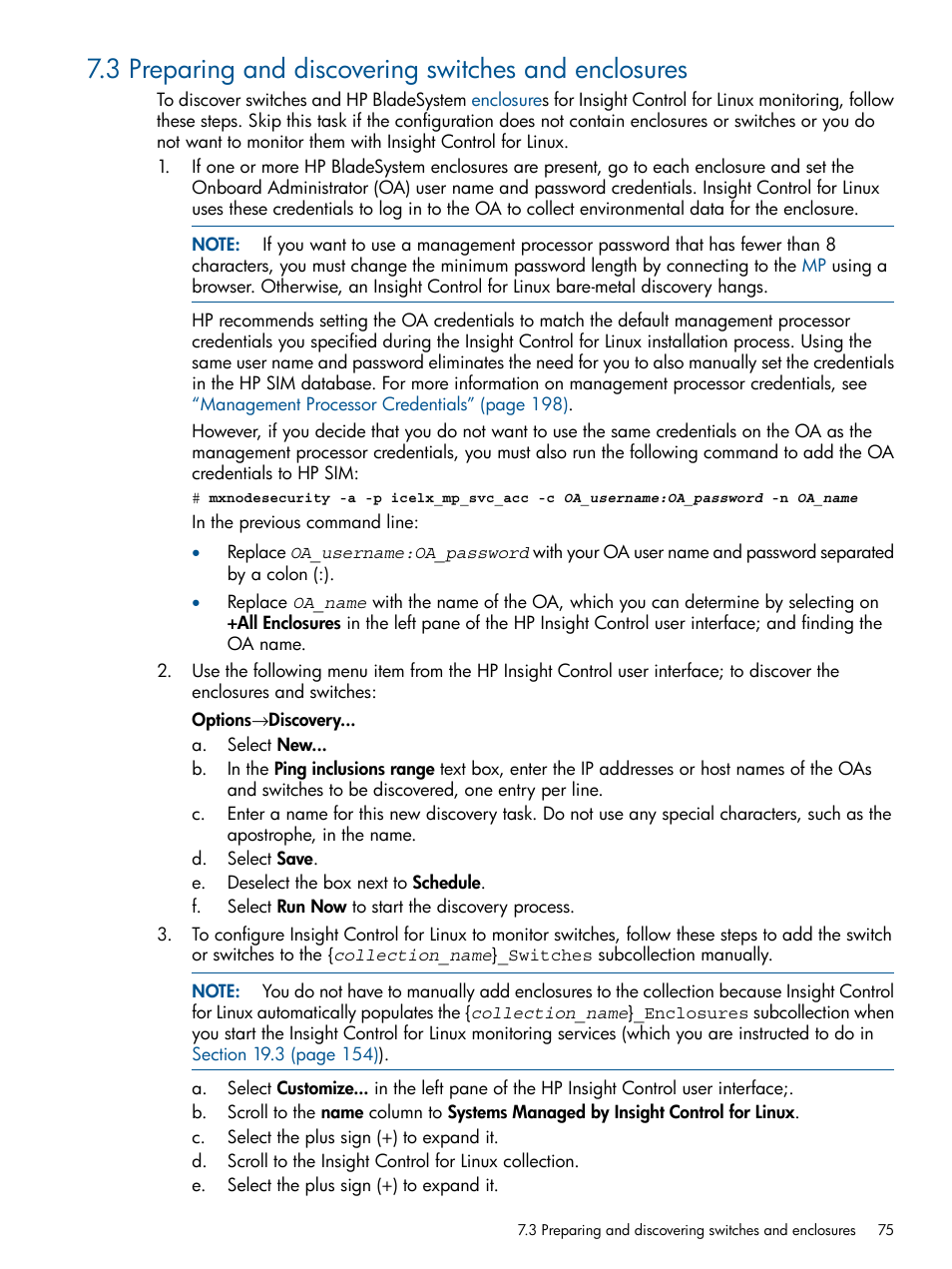 HP Insight Control Software for Linux User Manual | Page 75 / 273