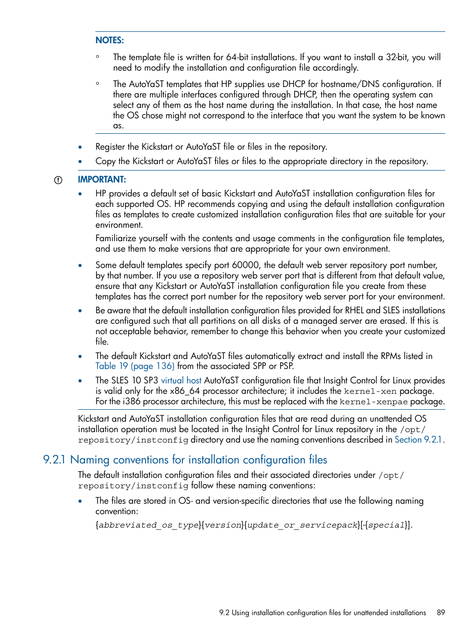 HP Insight Control Software for Linux User Manual | Page 89 / 273