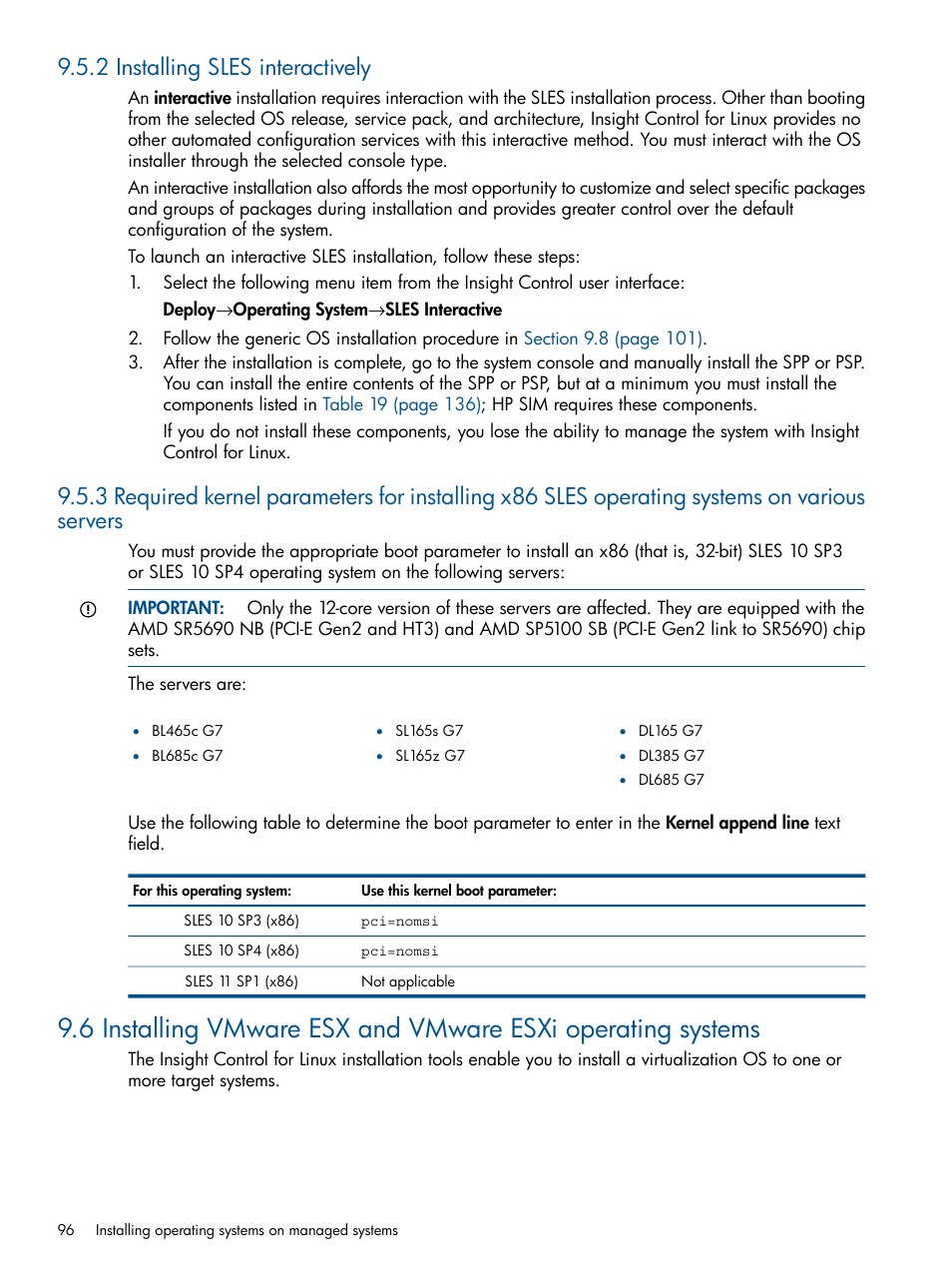 2 installing sles interactively | HP Insight Control Software for Linux User Manual | Page 96 / 273