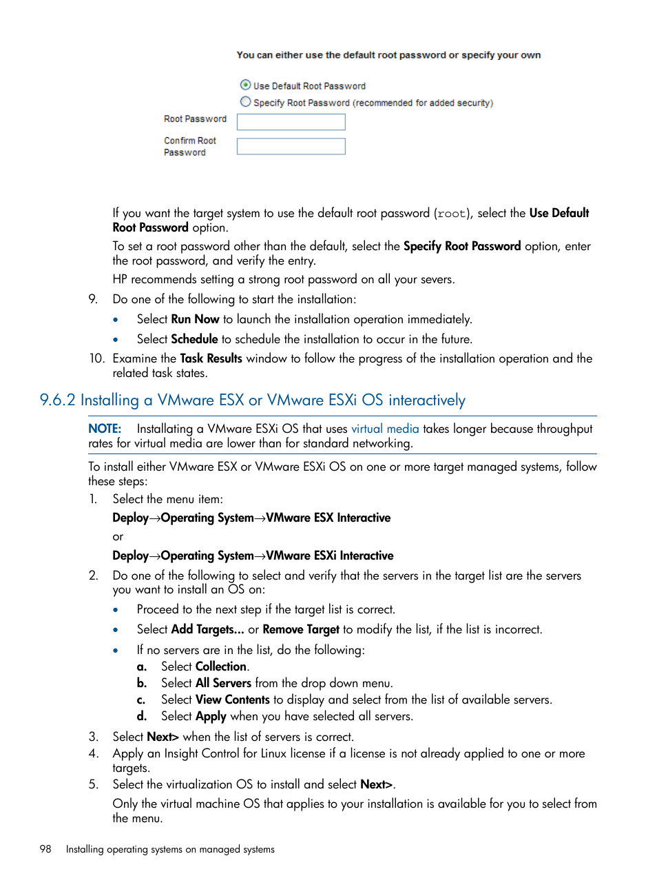 HP Insight Control Software for Linux User Manual | Page 98 / 273