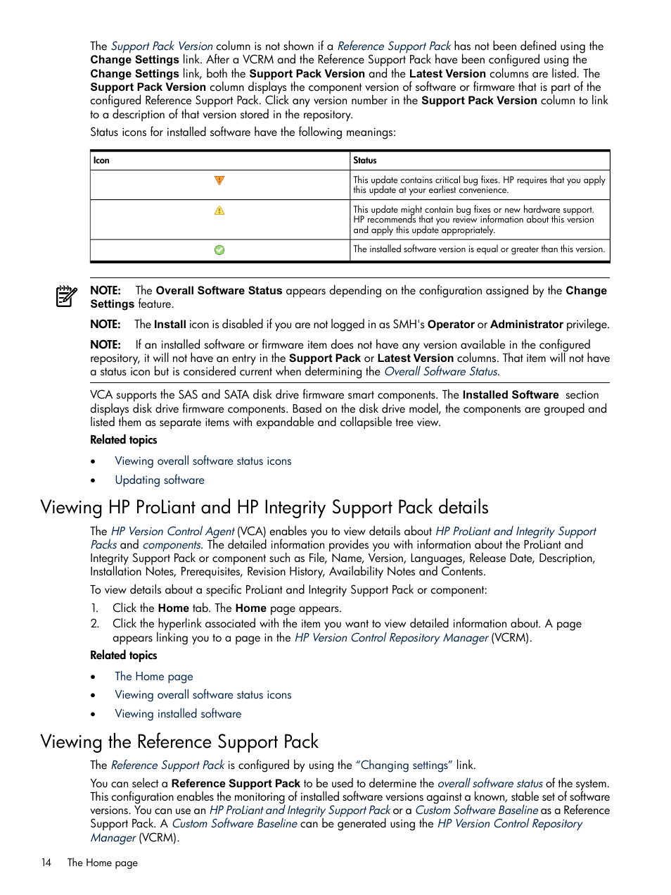 Viewing the reference support pack | HP Insight Foundation Software for ProLiant User Manual | Page 14 / 37