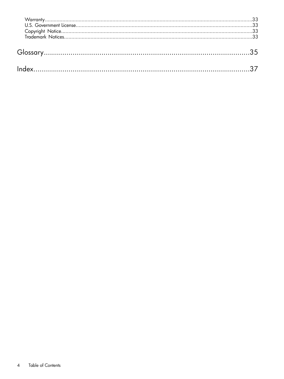 Glossary index | HP Insight Foundation Software for ProLiant User Manual | Page 4 / 37