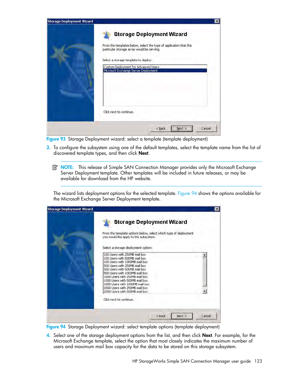 Step 3, Figure 93 | HP StorageWorks 2000fc G2 Modular Smart Array User Manual | Page 123 / 150