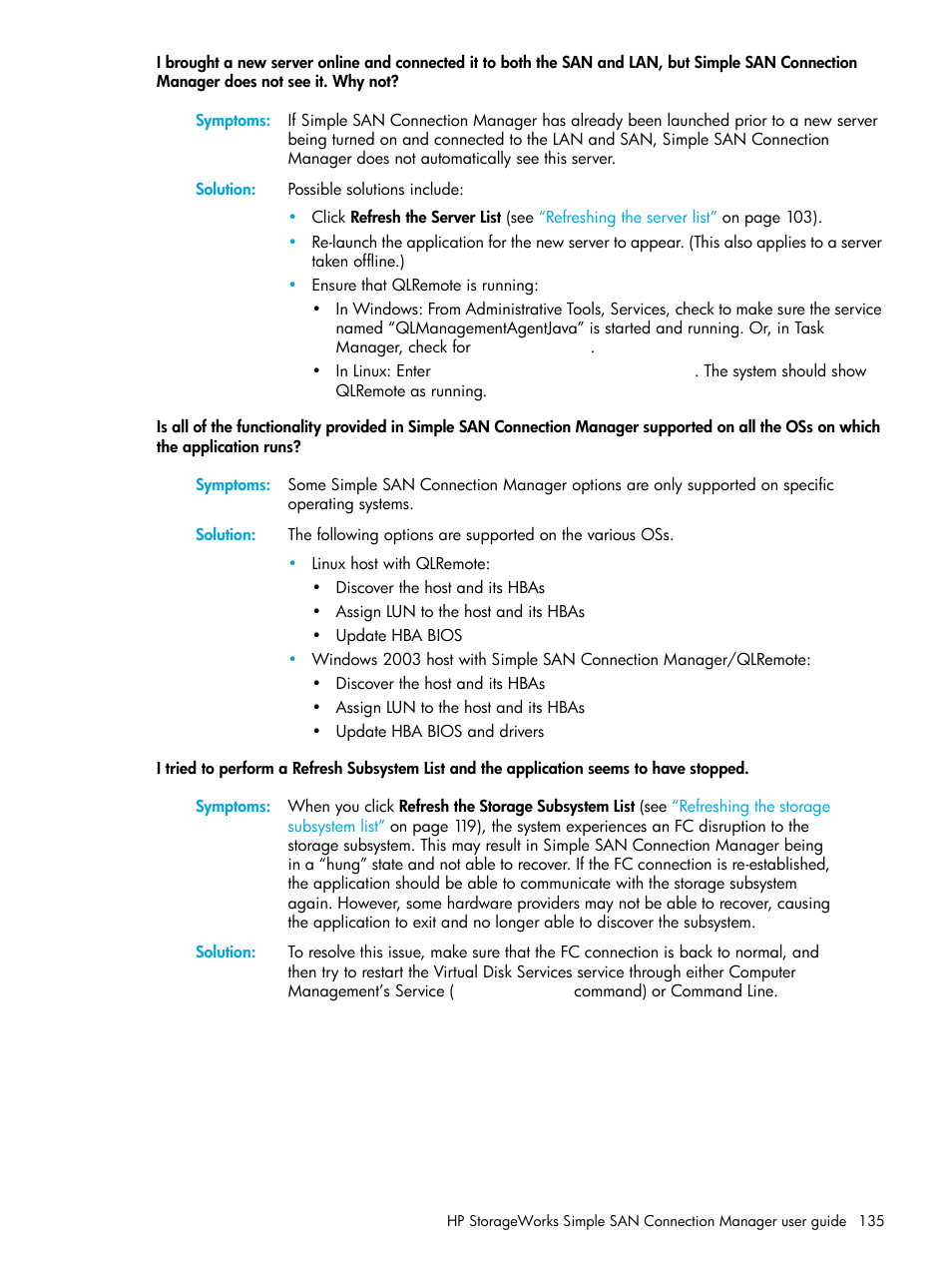 HP StorageWorks 2000fc G2 Modular Smart Array User Manual | Page 135 / 150