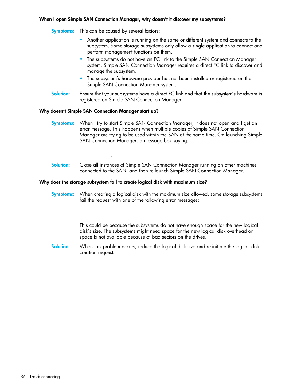 HP StorageWorks 2000fc G2 Modular Smart Array User Manual | Page 136 / 150