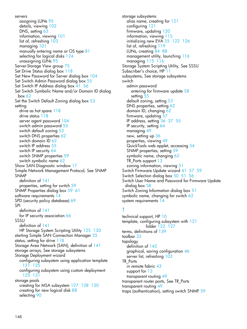 HP StorageWorks 2000fc G2 Modular Smart Array User Manual | Page 148 / 150