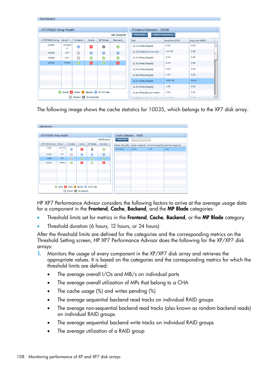 HP XP Performance Advisor Software User Manual | Page 108 / 414