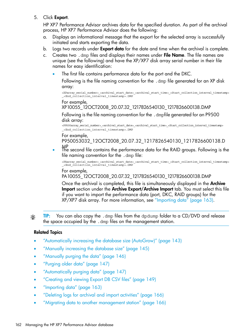 HP XP Performance Advisor Software User Manual | Page 162 / 414