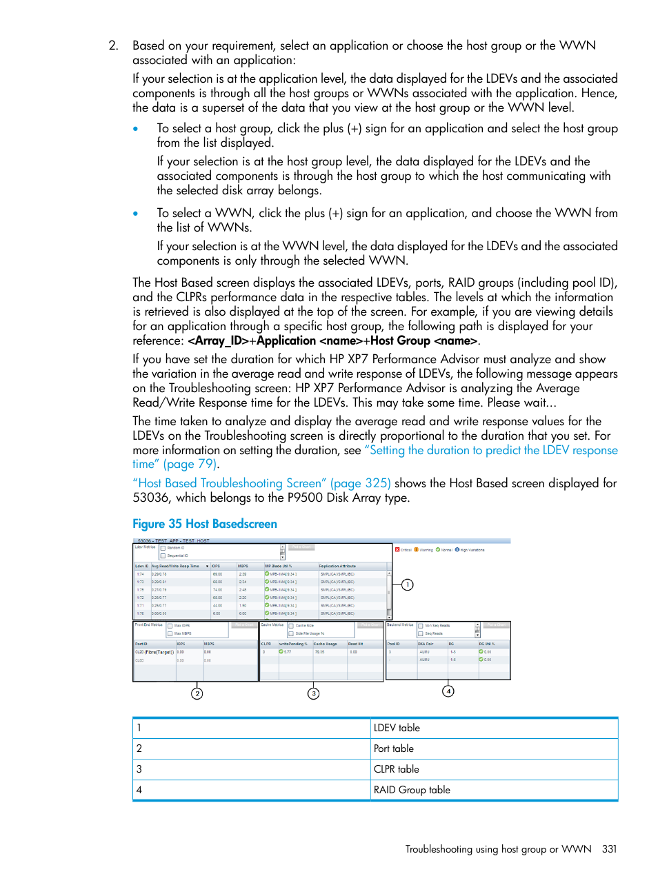 HP XP Performance Advisor Software User Manual | Page 331 / 414