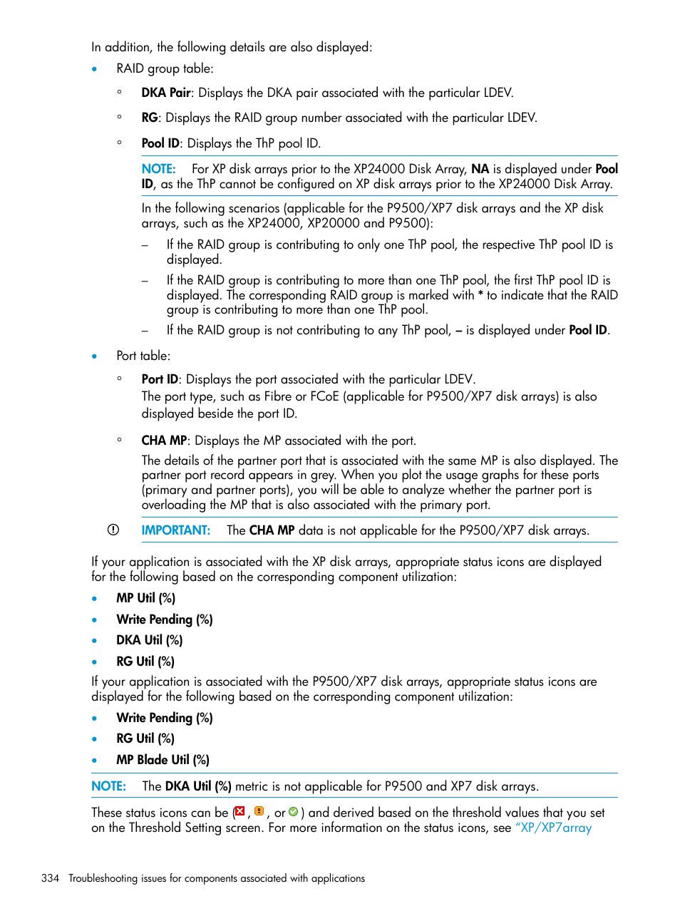 HP XP Performance Advisor Software User Manual | Page 334 / 414