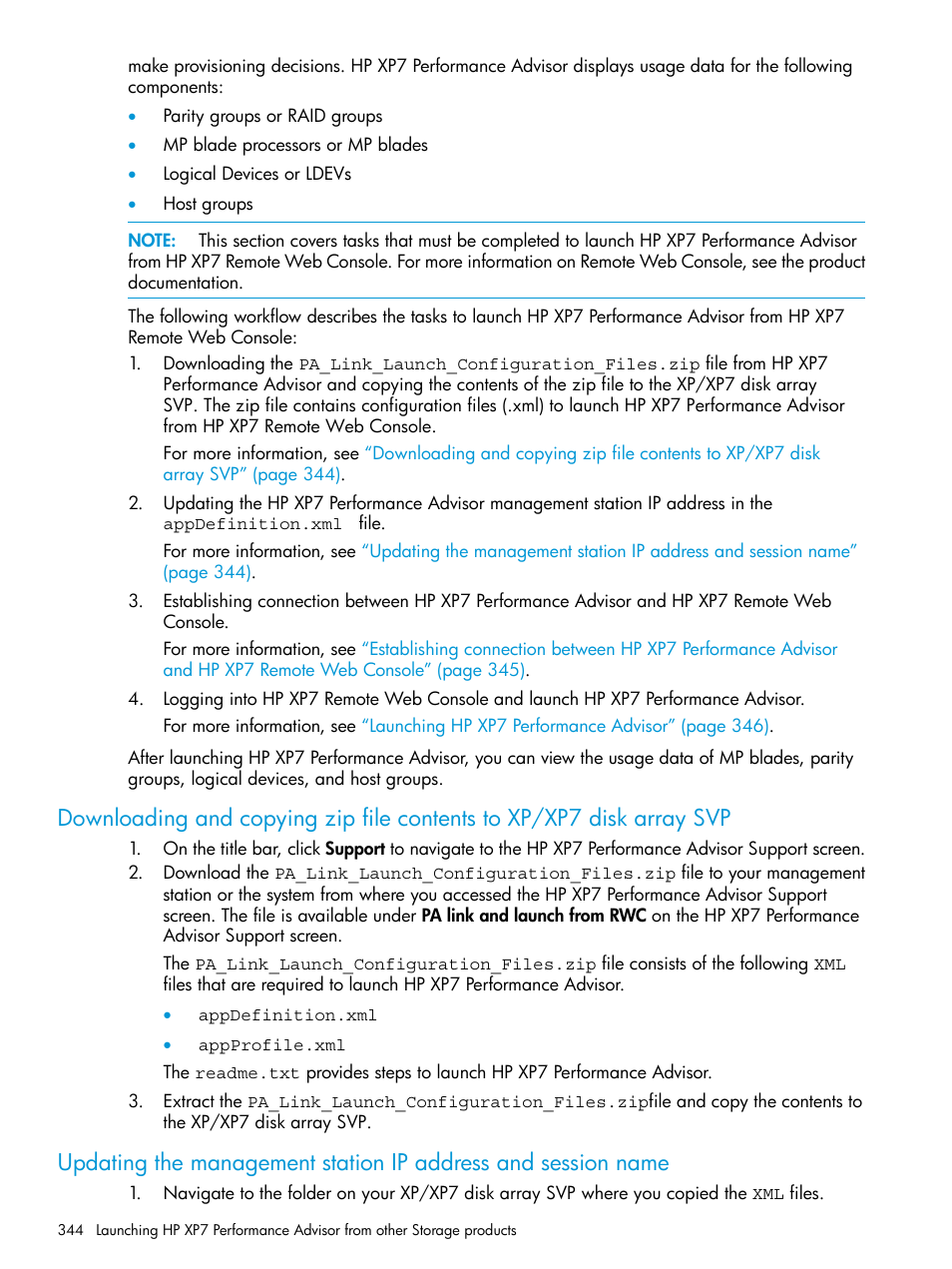 Downloading | HP XP Performance Advisor Software User Manual | Page 344 / 414