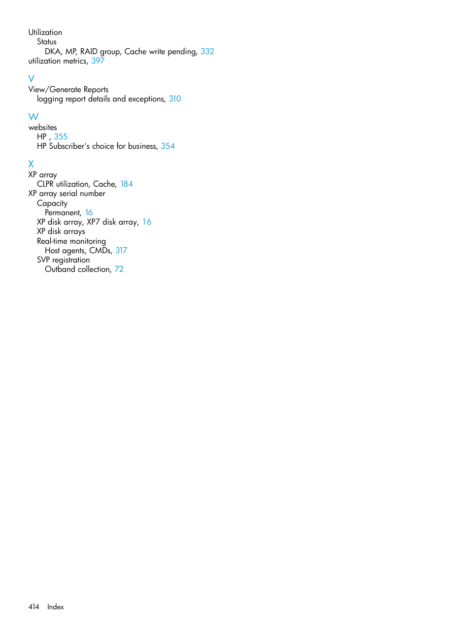 HP XP Performance Advisor Software User Manual | Page 414 / 414
