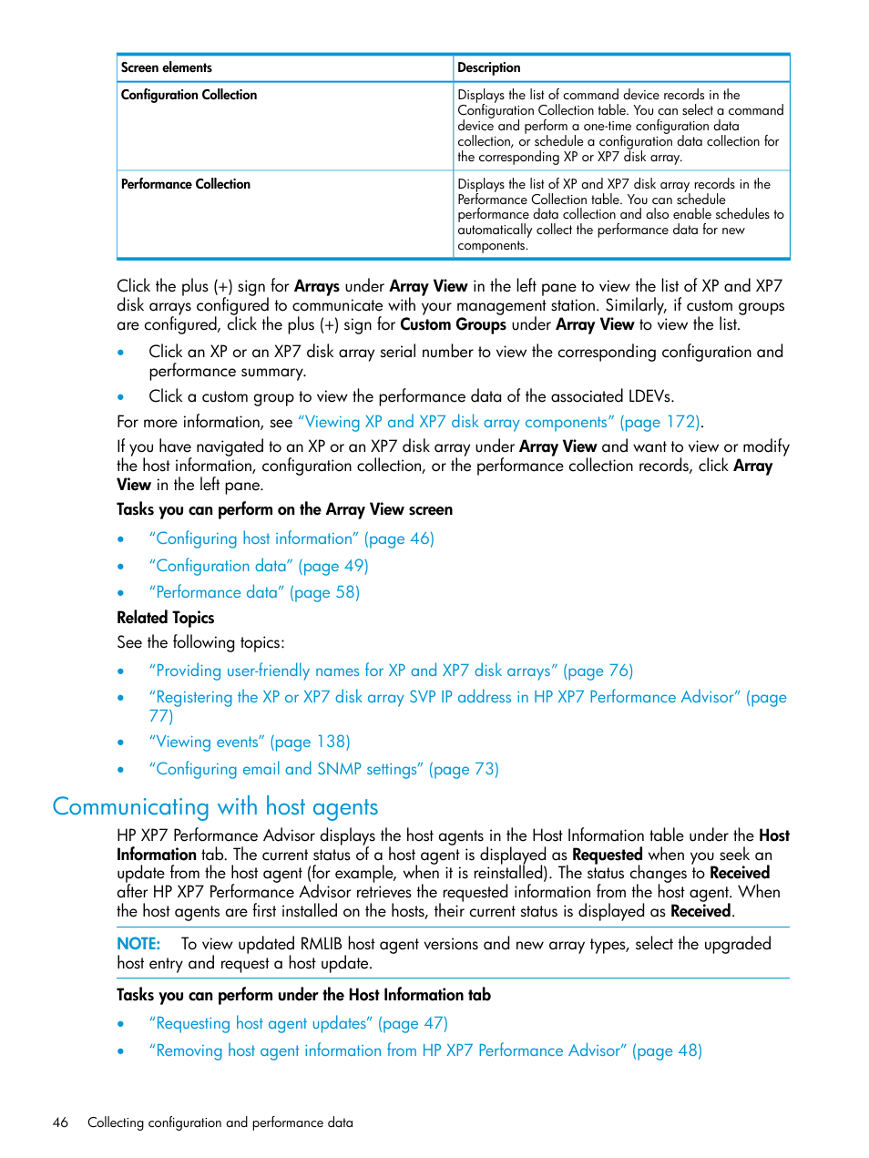 Communicating with host agents | HP XP Performance Advisor Software User Manual | Page 46 / 414