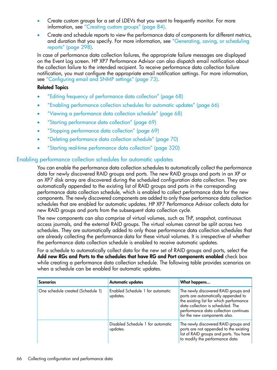 Enabling, Performance, Information | HP XP Performance Advisor Software User Manual | Page 66 / 414