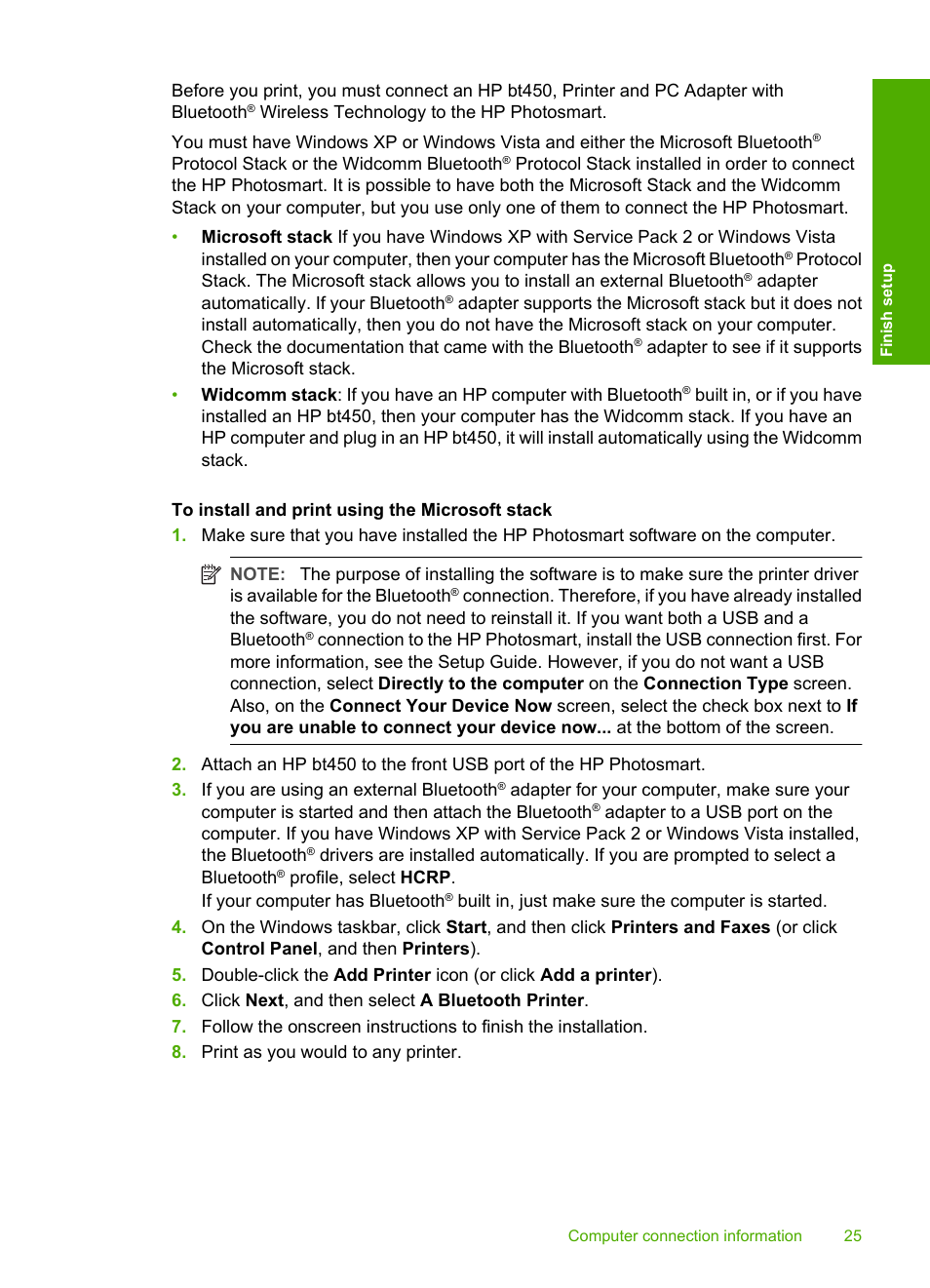 HP Photosmart D7460 Printer User Manual | Page 26 / 191