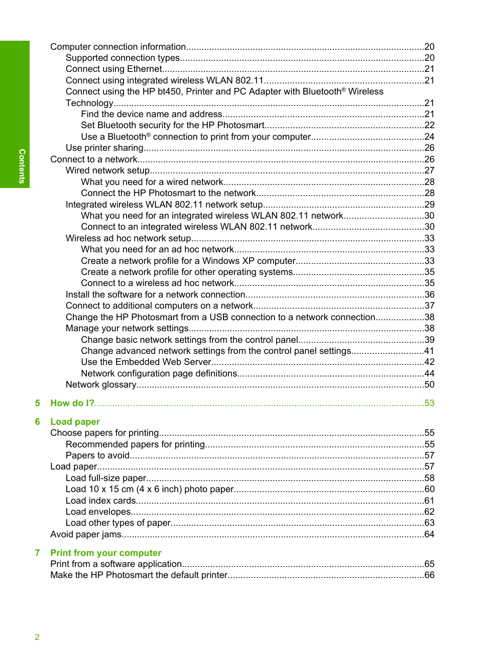 HP Photosmart D7460 Printer User Manual | Page 3 / 191