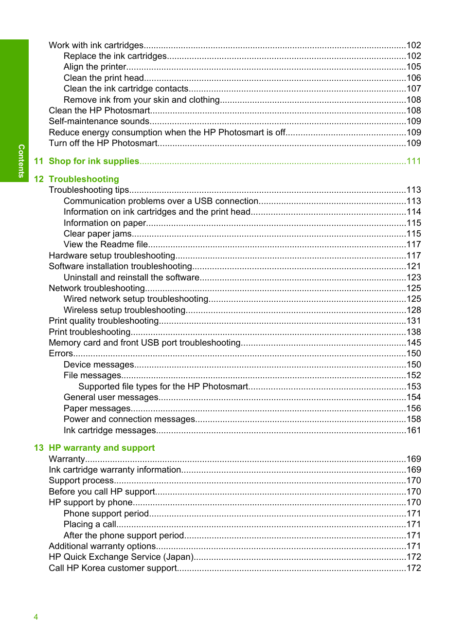 HP Photosmart D7460 Printer User Manual | Page 5 / 191