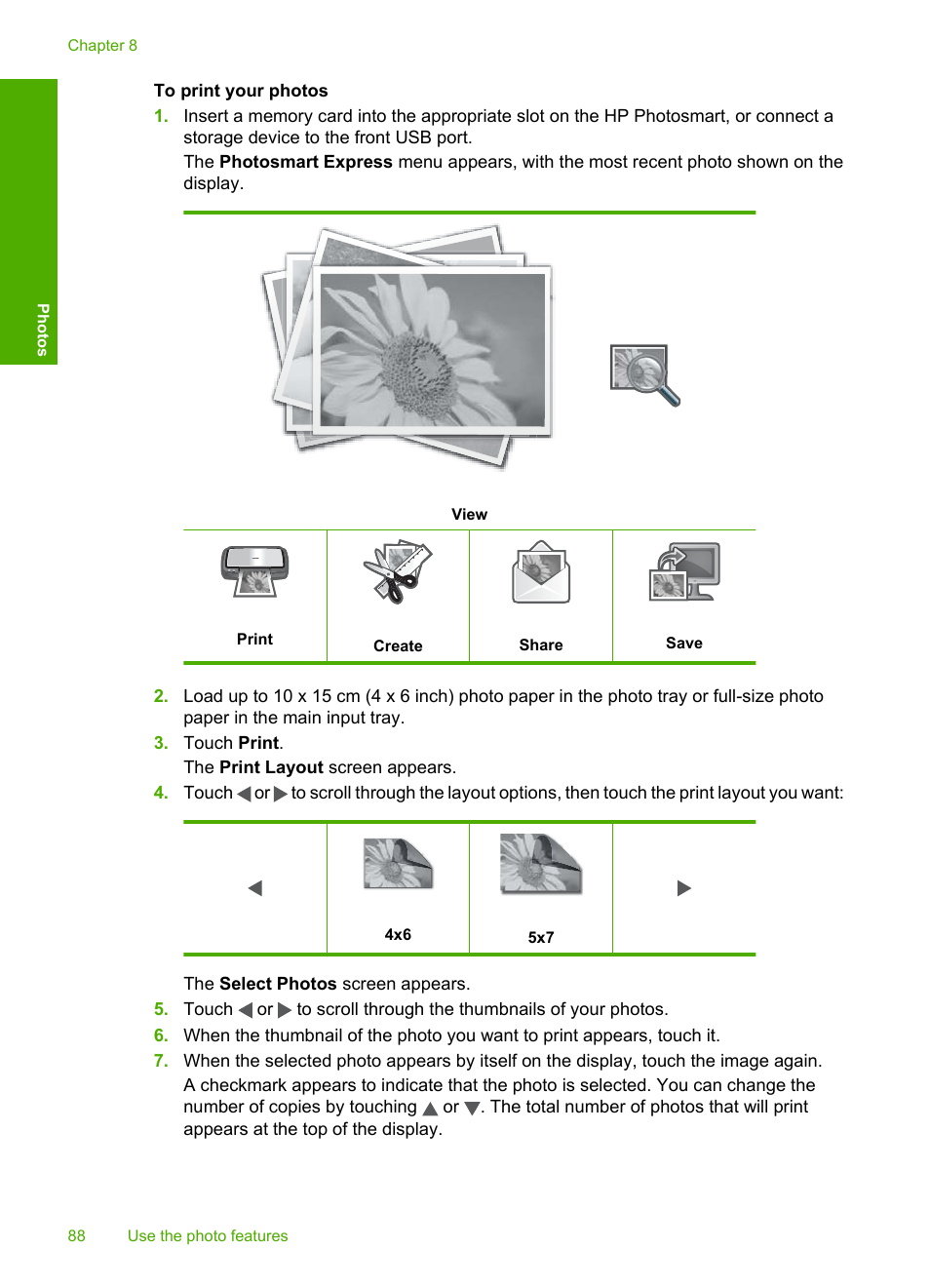 HP Photosmart D7460 Printer User Manual | Page 89 / 191