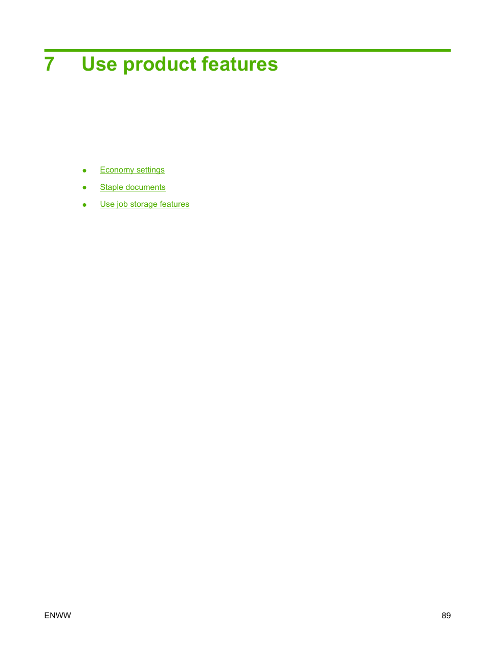 Use product features, 7 use product features, 7use product features | HP LaserJet P4015 Printer series User Manual | Page 101 / 246