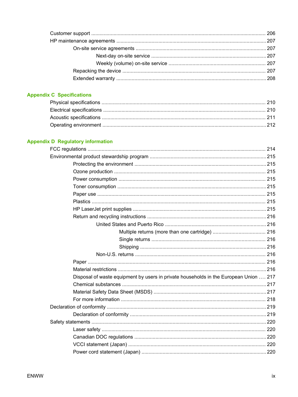 HP LaserJet P4015 Printer series User Manual | Page 11 / 246