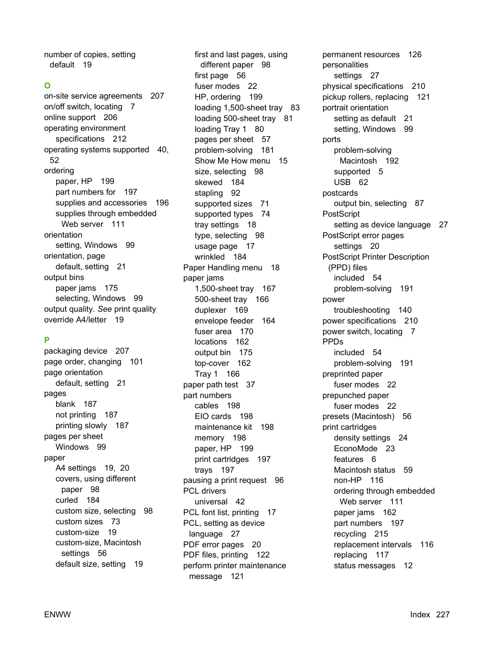 HP LaserJet P4015 Printer series User Manual | Page 239 / 246