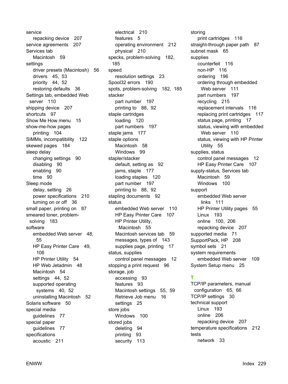 HP LaserJet P4015 Printer series User Manual | Page 241 / 246