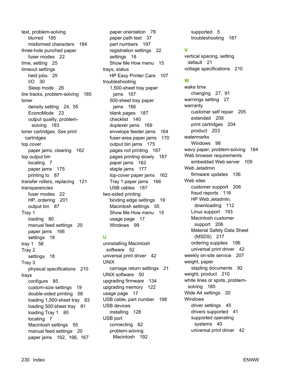 HP LaserJet P4015 Printer series User Manual | Page 242 / 246