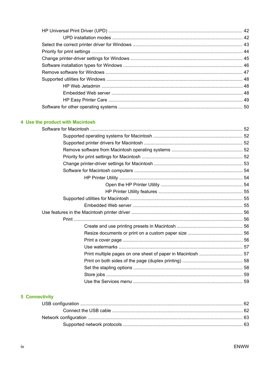 HP LaserJet P4015 Printer series User Manual | Page 6 / 246