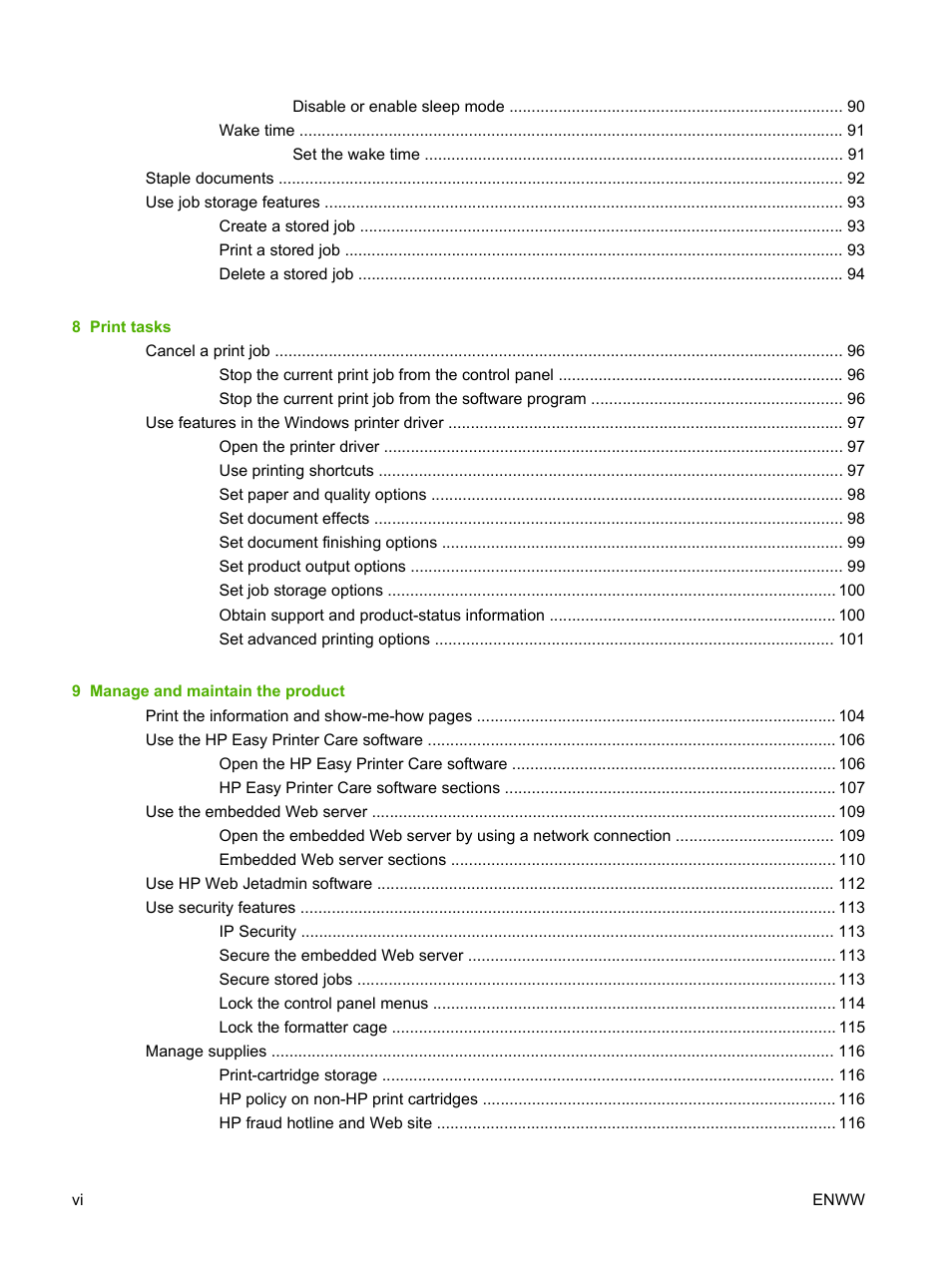 HP LaserJet P4015 Printer series User Manual | Page 8 / 246