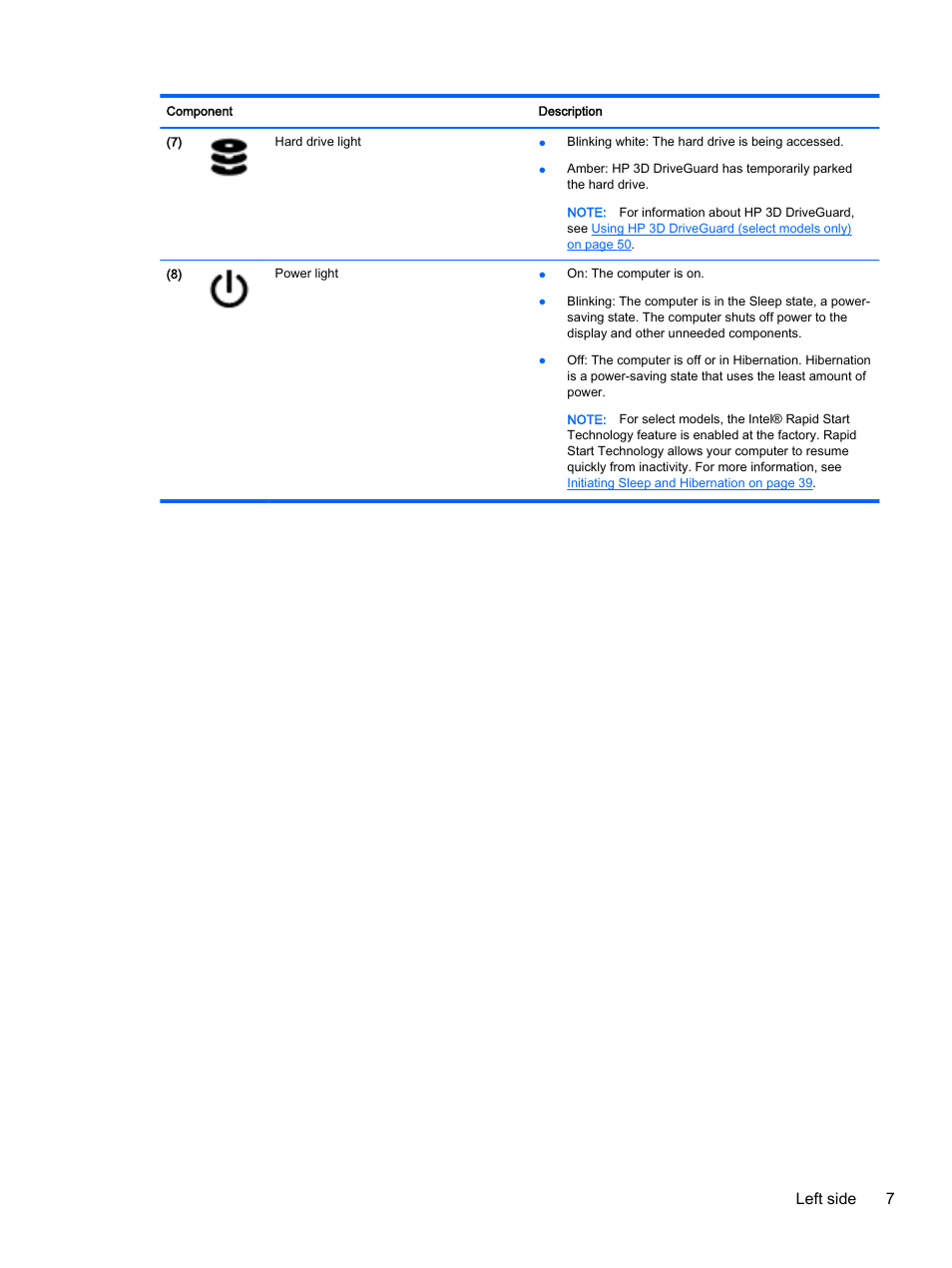 Left side 7 | HP Pavilion 17-e129nr TouchSmart Notebook PC User Manual | Page 17 / 81