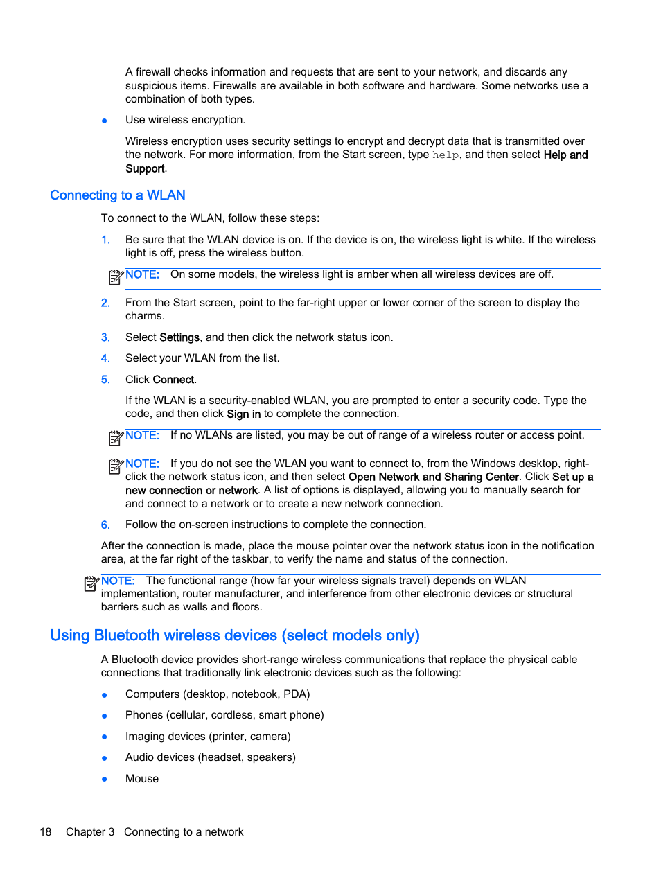 Connecting to a wlan | HP Pavilion 17-e129nr TouchSmart Notebook PC User Manual | Page 28 / 81