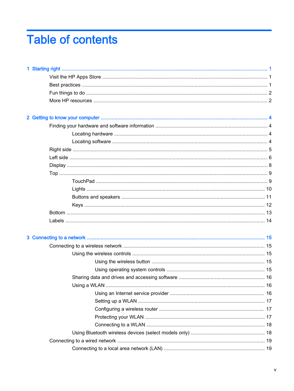 HP Pavilion 17-e129nr TouchSmart Notebook PC User Manual | Page 5 / 81