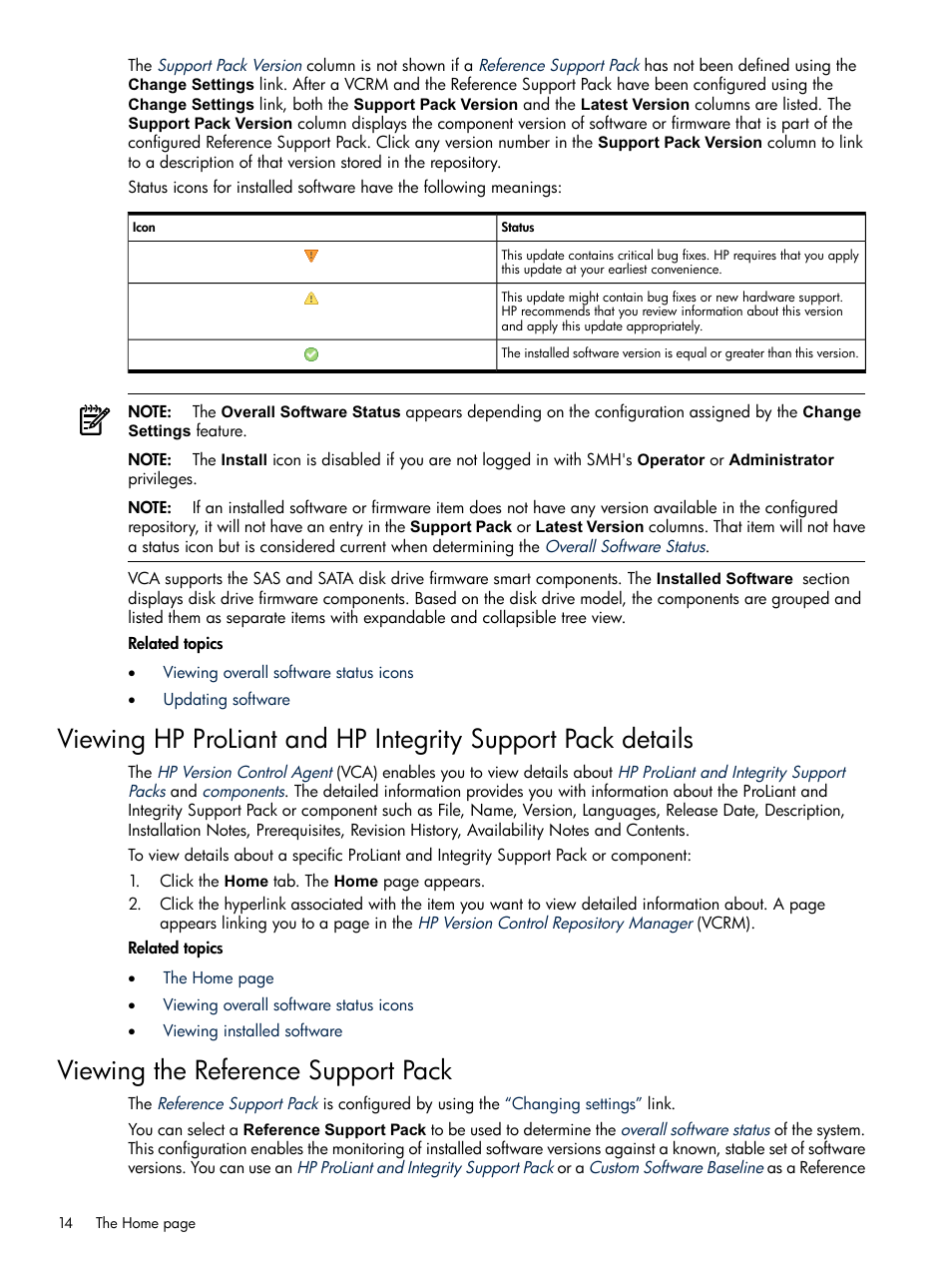 Viewing the reference support pack | HP Insight Foundation Software for ProLiant User Manual | Page 14 / 35