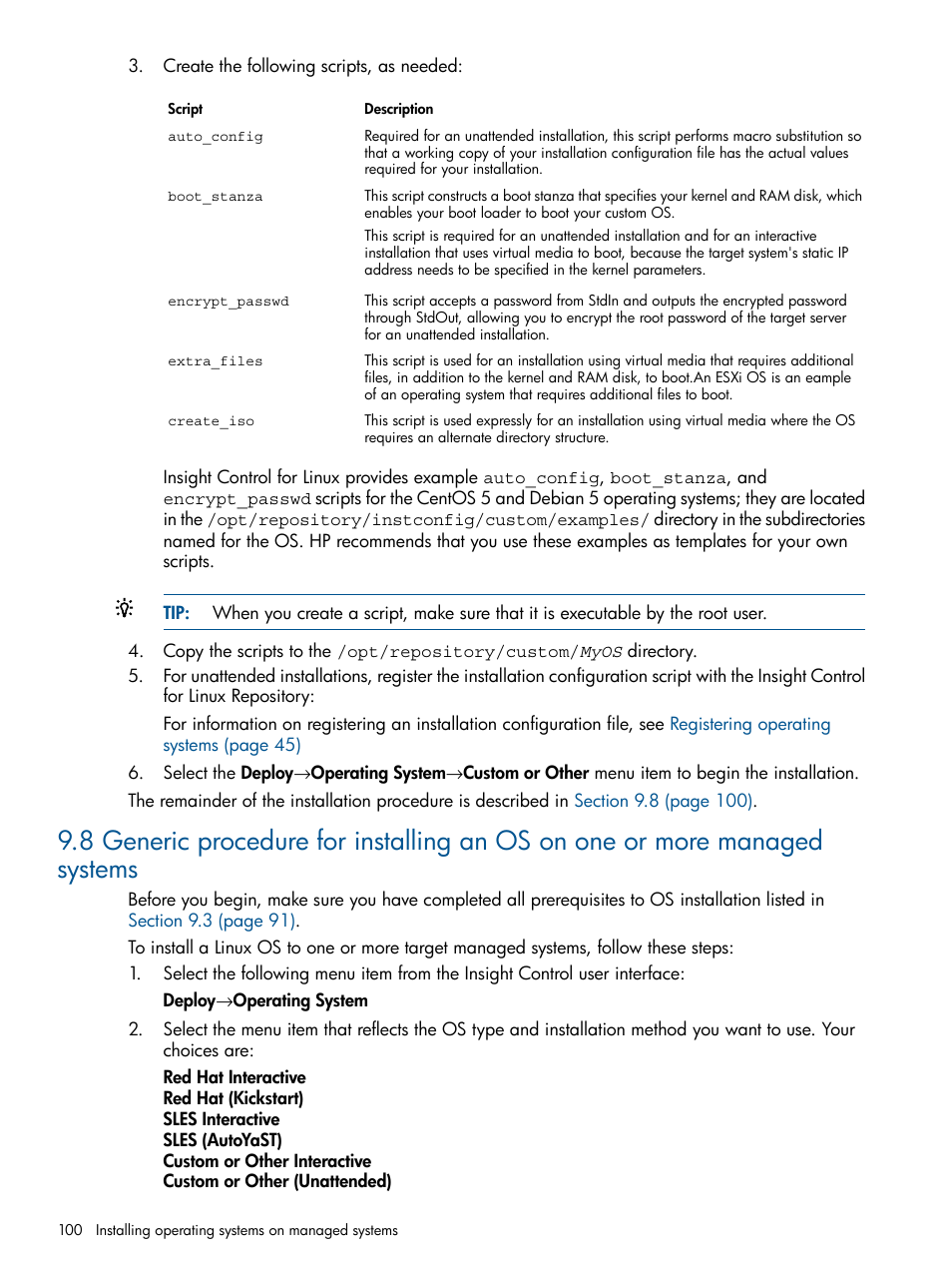 HP Insight Control Software for Linux User Manual | Page 100 / 272