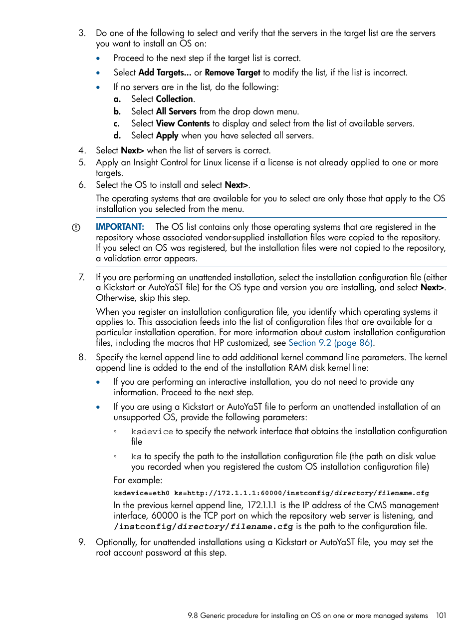 HP Insight Control Software for Linux User Manual | Page 101 / 272