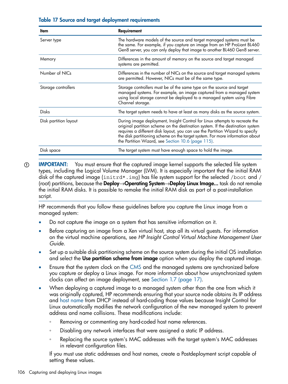 HP Insight Control Software for Linux User Manual | Page 106 / 272