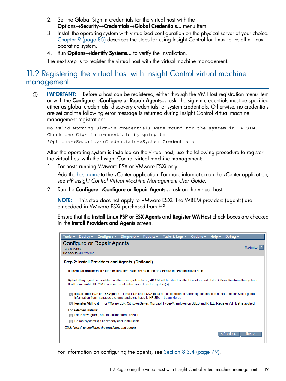 HP Insight Control Software for Linux User Manual | Page 119 / 272