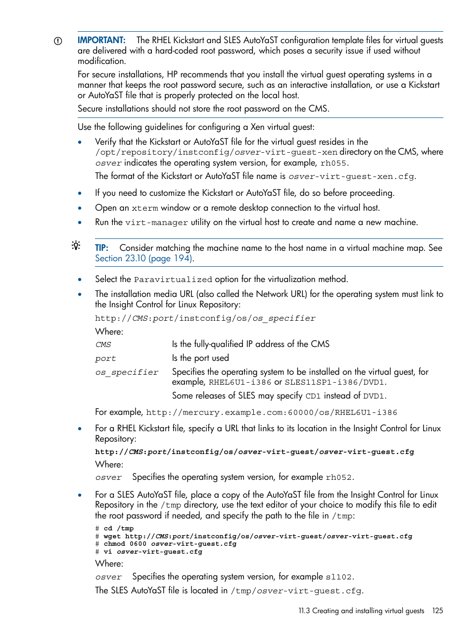 HP Insight Control Software for Linux User Manual | Page 125 / 272