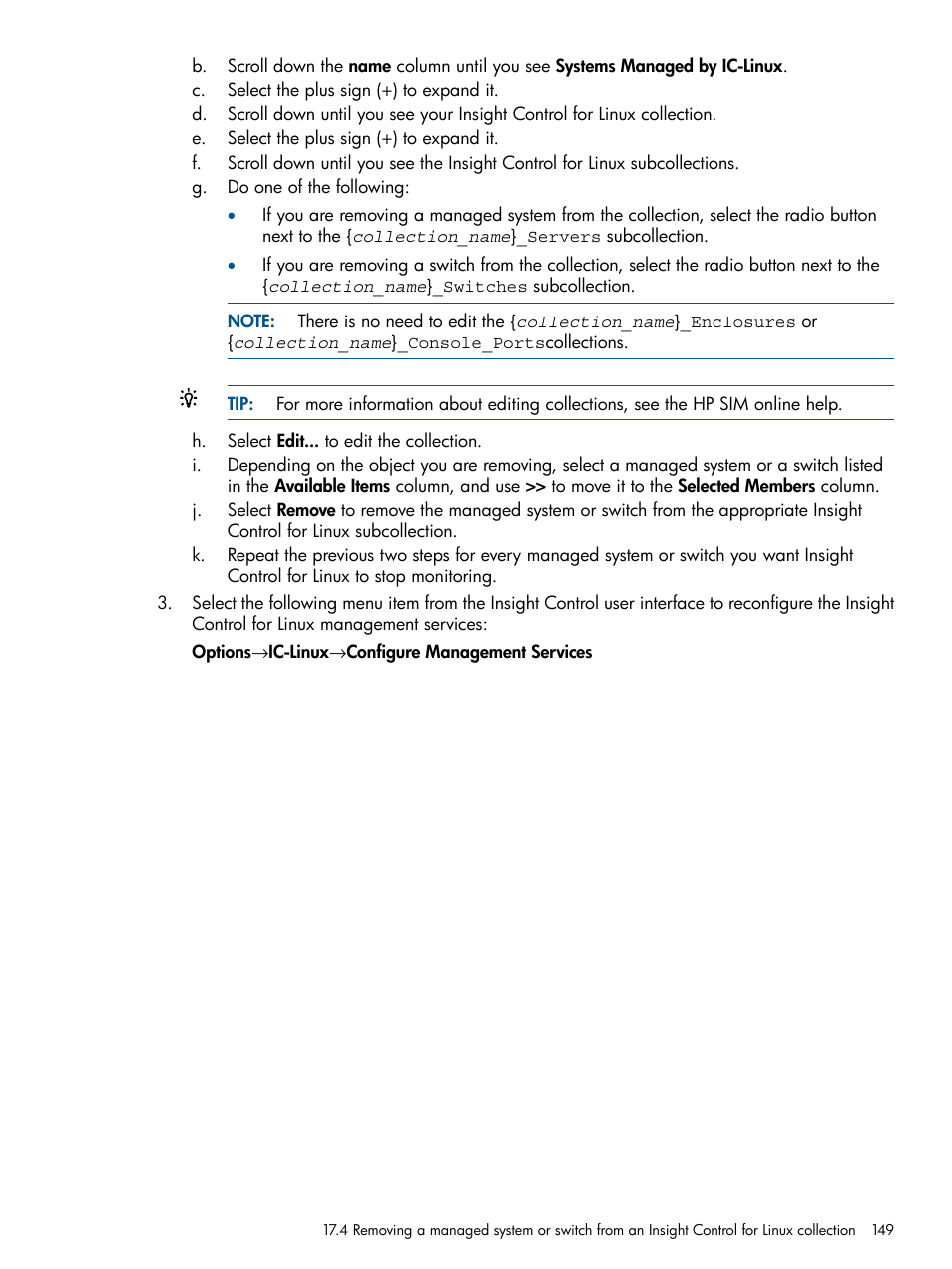 HP Insight Control Software for Linux User Manual | Page 149 / 272